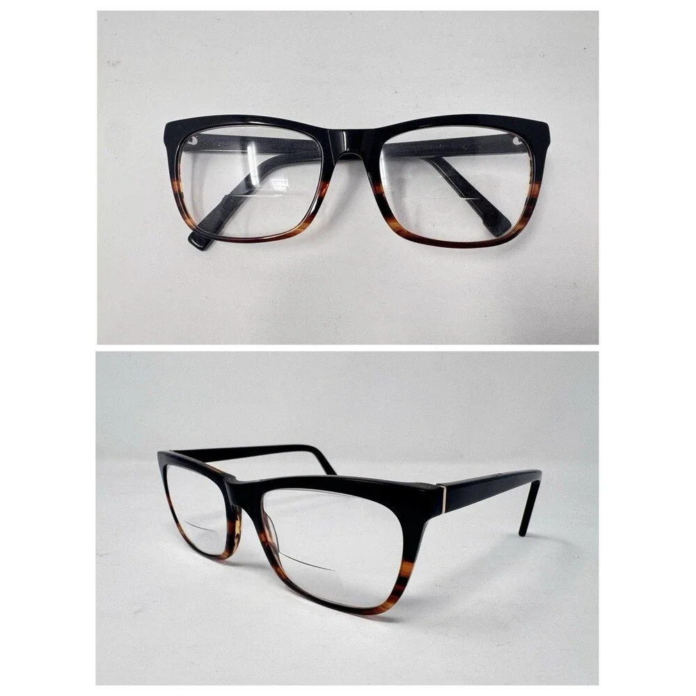 Christian Siriano Anna Square Eyeglass Frames Only Black Tortoise 54-19-140